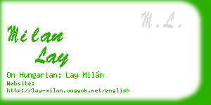 milan lay business card