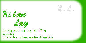 milan lay business card